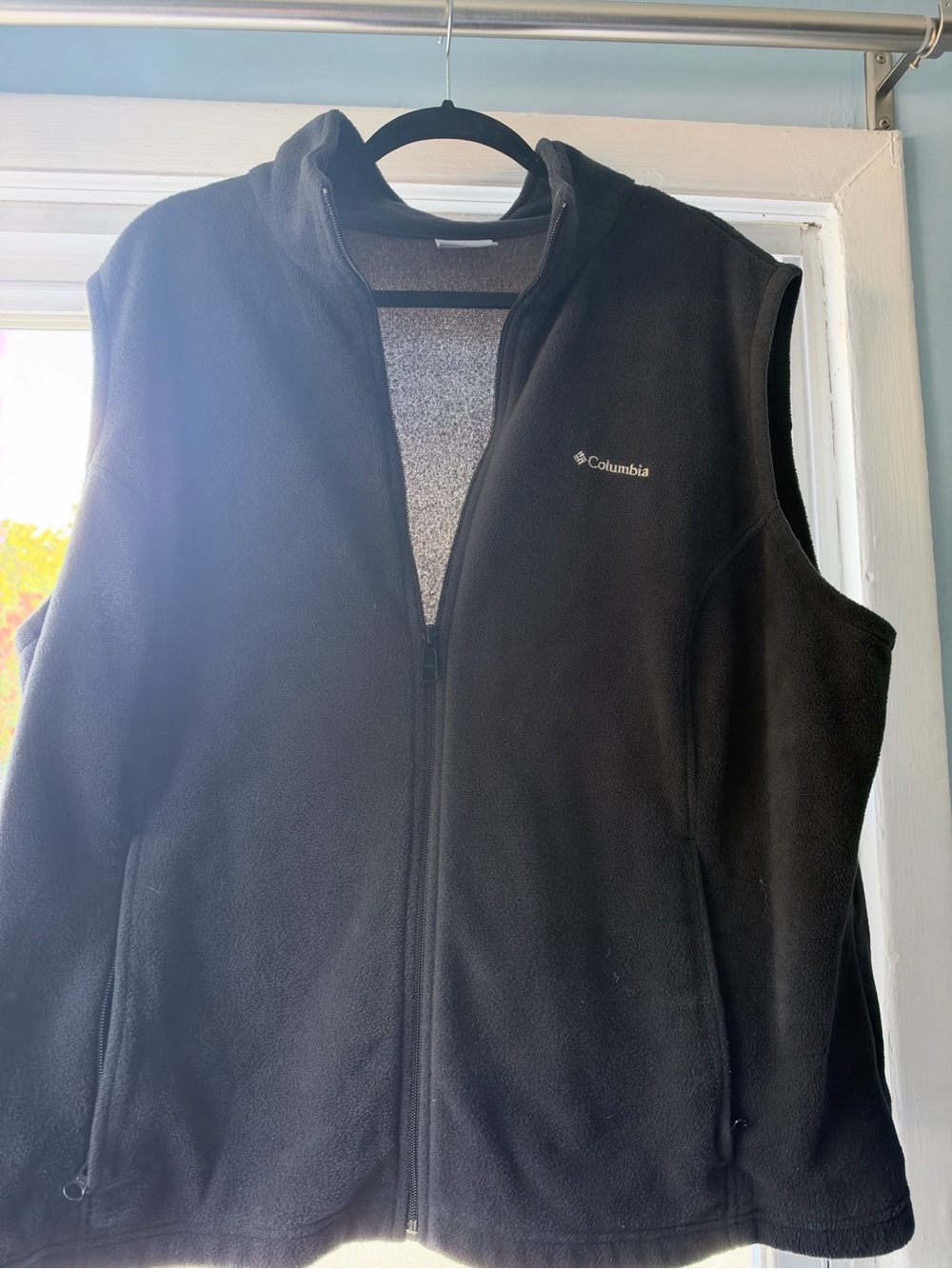 Columbia Black Men's Fleece Vest - Full Zip